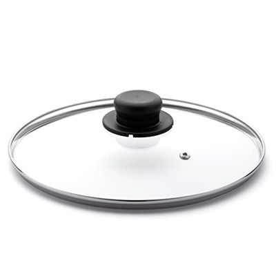 Zanetti - Glazen deksel met knop voor potten en pannen, diameter 16 cm