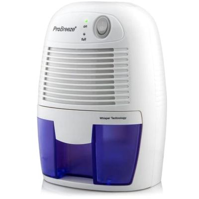 Pro Breeze Mini Luchtontvochtiger, Compacte en Draagbare 500 ml, Helpt tegen Vocht en Schimmel in Huis, Keuken, Slaapkamer, Caravan, Kantoor, Garage, Badkamer en Kelder.