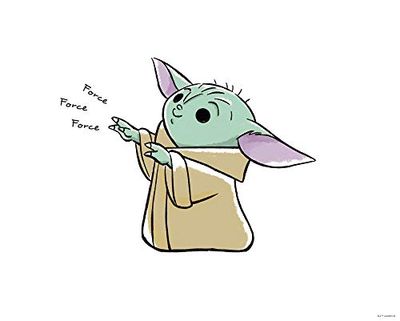 Komar Star Wars WB-SW-013-70 x 50 cm, diseño de mandaloriano The Child Sweet Force de Baby Yoda