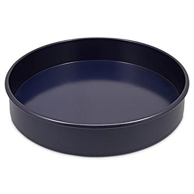 Zyliss E980196 Antiadhésif Moule Manqué Rond à Fond Amovible, 23cm, Acier Carbone, Bleu, Moule Gateau, Lavable au lave-vaisselle, Garantie 5 ans