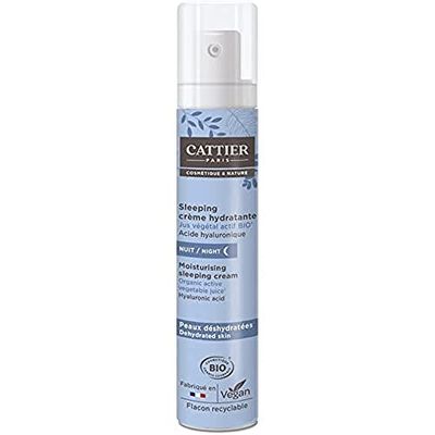 Cattier Sleeping-Crema idratante per la Notte e Le Pelli disidratate biologiche, 50 ml Occhiali, Oro Lucido (Lot de 1) Donna