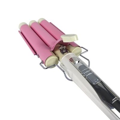 LEOFLA Fer à friser à 3 Branches pour Cheveux ondulés Blanc