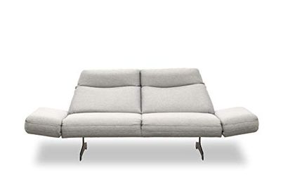 DOMO Collection Arezzo Divano a 2 posti con Funzione Schienale, Design Garniur-2 Imbottiture Relax, Grigio, 219x99x94