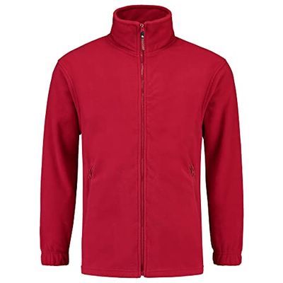 Tricorp 301002 casual fleecejas, 100% polyester, 320 g/m², rood, maat 3XL