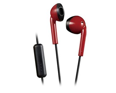 JVC, Ecouteurs Boutons filaires colorés avec télécommande, HA-F19M-RB-E (Rouge) Noir