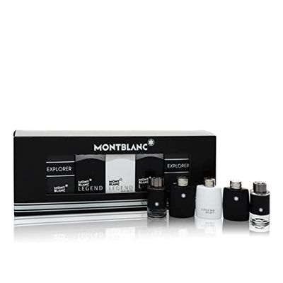 Mont Blanc Explorer Gift Set - 2 x 0,15 mini EDT i Montblanc Legend + 2 x .15 Mini EDP Spray i Montblanc Explorer + 0,15 oz Mini EDT
