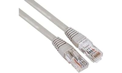 Hama Cavo di Rete CAT5e (Cestello, Cavo, Spina RJ45 (8p8c), 1 Gbit/s, 3 m, U/UTP 1) Grigio