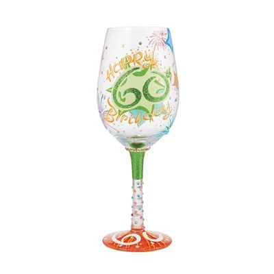 Lolita Happy 60th Birthday Wine Glass Drinking Glasses