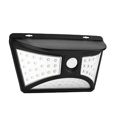 LUMI JARDIN Proiettore solare applique da parete forma arrotondata design illuminazione potente LED bianco JUNKER H21cm con sensore di movimento