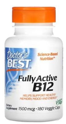 Doctor's Best B12 Entièrement Actif, 1500mcg - 180 gélules végétales - Soutien pour l'Énergie et la Vitalité