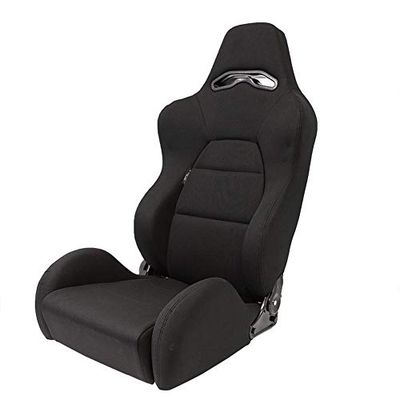 Sedile Sportivo 'Eco' - Nero - Schienale Regolabile Lato Destro - incl. Slitte