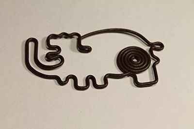 Calamita/Magnete Elefante Marrone Antico effetto ruggine