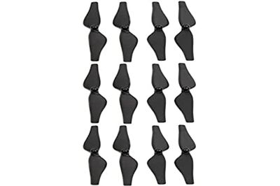 DR1 - Hélices pour DJI Tello Drones, Faible Bruit, Fixation Rapide, Repliable, Conception Aérodynamique, Bruit Minimum, Hautes Performances - 3 Jeu Complet - Noir et Argent