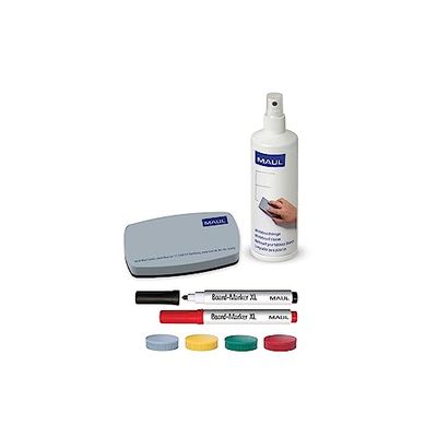 Maul Maulpicco - Set di accessori per lavagnetta bianca e lavagnetta magnetica, composto da lavagna, lavagna, pennarello e magneti, versatile