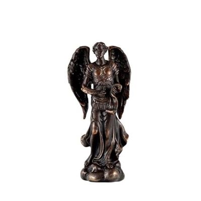 DRW Figura Arcangel Bronce Resina Pintado a Mano 13 cm (Gabriel)