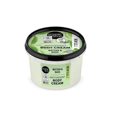 Organic Shop Body Cream Antioxidant Matcha and Basil, 250 ml