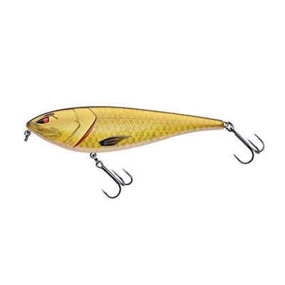 Berkley Zilla Glider, Fishing Hook, Hard Lures, Slow Sinking Glide Bait, Fusion 19 Treble Hooks, Erratic Action, extreme Loud Rattle, Lead Free PredatorFishing, Pike, Unisex, Rudd, 18g | 100mm