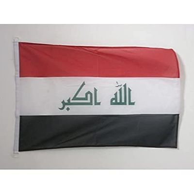 Nautische vlag Irak 45x30cm - Iraakse bootvlag 30 x 45 cm - AZ VLAG