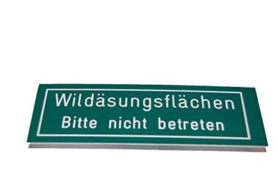 Jehn Informatiebord Wilde äsungsfläschen Bitte nicht betreden, groen/wit, 15 cm