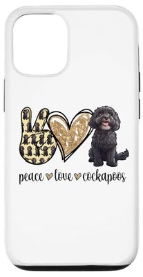 Cute Illustration Peace Love Black Cockapoo Lover Custodia per iPhone 12/12 Pro