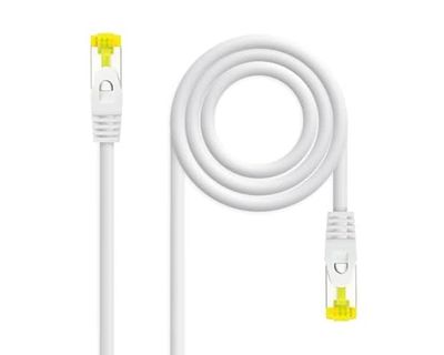 Cable de red - latiguillo RJ45 SFTP Cat6A, AWG26, 0.30 m, color blanco, alta velocidad y protección contra interferencias.*