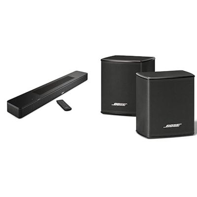 Bose Smart Soundbar 600 Dolby Atmos con Alexa integrata, connettività Bluetooth - Colore nero & Surround Speakers, Suono Surround, Nero