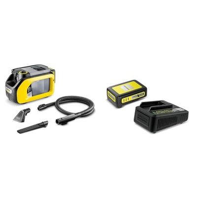 Kärcher Lava-aspiradora SE 3-18 Compact a batería 18 V, Potencia: 200 W, área: 6,5 m², duración de batería: 12-24 min., Recipiente de Agua: 1,6 l, Incluye batería 18 V/2,5 Ah y un Cargador rápido