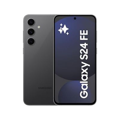 Samsung Galaxy S24 FE, AI Smartphone, Android, 8GB RAM, 128GB Storage, 50MP Camera, Long Battery Life, Unlocked, Graphite, 3 Year Samsung Extended Warranty (UK Version)