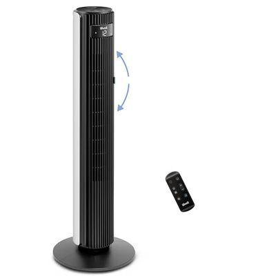 LEVOIT Stille zuilventilator, 25 dB, voor grote slaapkamer, afstandsbediening, 12 windsnelheden, 90 graden draaibaar, 60 graden omhoog en omlaag, met 7,5 m/s, 23 W, zuinig, zuilventilator