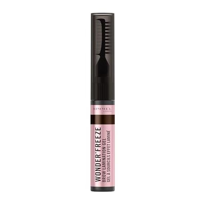 Rimmel Wonder'Freeze Brow Lamination Gel, 003 Medium Brown, Cera Sopracciglia, Sopracciglia Scolpite, Non-Appiccica, Veloce e Pulito, Leggero, Formula Vegana, 6g