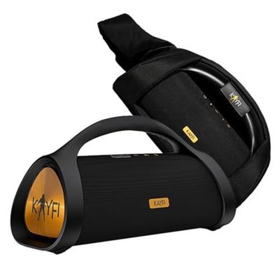 KAYFI K55 Altavoz Portátil Bluetooth, 60W RMS, Batería 5000mAh, IPX7 Resistente al Agua, 25h de Reproducción, Negro