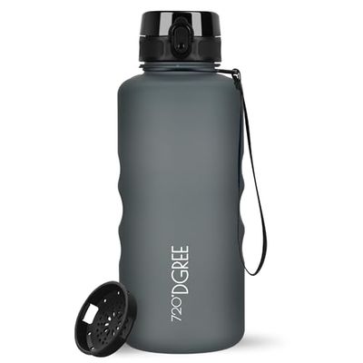 720°DGREE Water Bottle 2l "uberBottle" +Fruit-Sieve, softTouch - Waterfles BPA-Free, Lekvrij, Herbruikbaar - Grote XXL Drinkfles, Sportfles voor Gym, Fitness-Studio, Camping, Outdoor, Travel