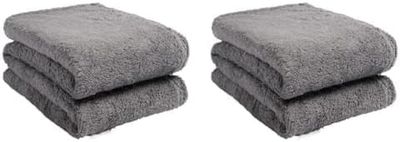 Brentfords Teddy Fleece Blanket Large Throw Over Bed Plush Super Soft Warm Sofa Bedspread, Charcoal Grey - 125 x 150 cm (Pack of 2)