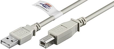 Goobay 50833 Hi-Speed-kabel, USB 2.0, grijs, type B, 5 m lengte