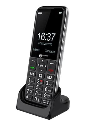 Geemarc CL8600 - Teléfono Móvil 4G con Volumen de Recepción Amplificado, Botones Grandes, Función SOS y Teclas de Memoria - Personas con Discapacidad Auditiva - Desbloqueado y Bluetooth - Versión ES