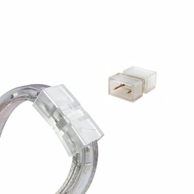 Brightium Raccord pour bande LED 2 broches 230 V, idéal pour les connexions électriques décoratives et les projets d'éclairage.