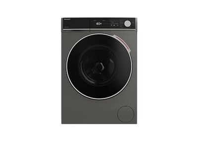 Sharp ES-NFH914CADA-DE Wasmachine, voorlader, 9 kg/A (A tot G), 1400 omw/min, goedgekeurde inverter-motor, 15 programma's, stoomfunctie, AquaStop/Espresso Gray