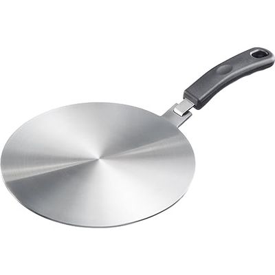 Westmark Placa adaptadora de inducción – Placa adaptadora para cocinas de inducción para hacer que las sartenes convencionales sean aptas para inducción – acero inoxidable, Ø 24 cm