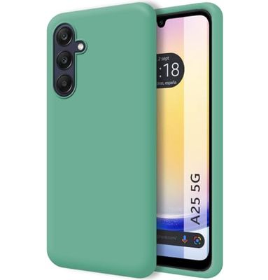 Tumundosmartphone Custodia in silicone liquido ultra morbido per Samsung Galaxy A25 5G colore verde