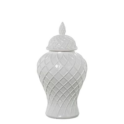 DRW Keramische boor in glanzend wit, 23 x 23 x 40 cm