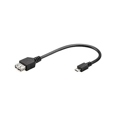 Goobay 95194 Adattatore USB 2.0 ad alta velocità da 0, 2 m, USB OTG