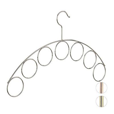 Relaxdays 10026603_55 Cintre élégant en métal, Argenté, 24,5 x 40,5 x 0,3cm