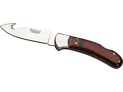 joker NR50-Coltello desollador, cachas in Legno, Rossa, Lama da 9 cm
