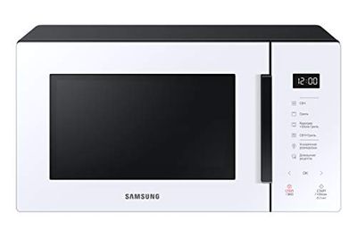 Samsung Forno a Microonde Glass Design MG23T5018AW/ET, Cottura Croccante, HomeDessert, Microonde + Grill 800 W + 1100 W, 23 L, 49l x 27,5h x 38p cm, Neve