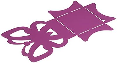 Alubox ZampirELLA Porte ou Bougie citronnelle Papillon, Violet, 7 x 11 x 19 cm