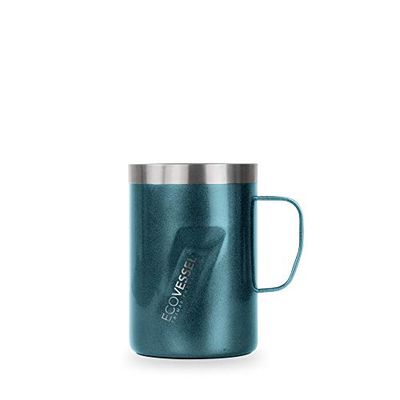 EcoVessel Transit-12oz /355m Trippelisolerad rostfritt stål varm eller kall dricksflaska, Blue Moon, 12oz