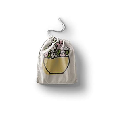 Bonamaison Printed Cotton Produce Bag with Drawstring, Reusable Grocery Bag, Biodegradable Eco-Friendly Bags, Travel Pouch, Sachet Bags, Shopping Bag, Eco Friendly, Foldable, Size: 40x50 Cm