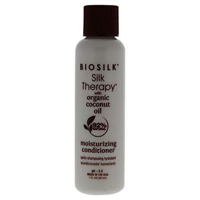Silk Therapy with Coconut Oil Moisturizing Conditioner by Biosilk for Unisex - 1 oz Conditioner
