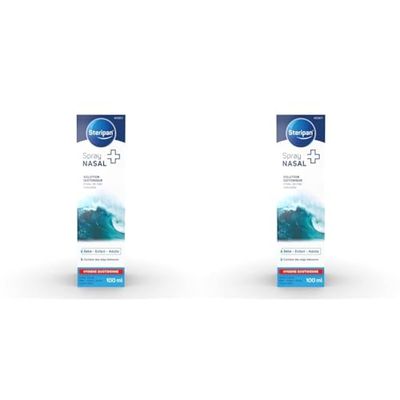 Steripan - Spray Nasal - Solution Isotonique à L'Eau de Mer Naturelle - Bébé/Enfant/Adulte - 100 ml (Lot de 2)