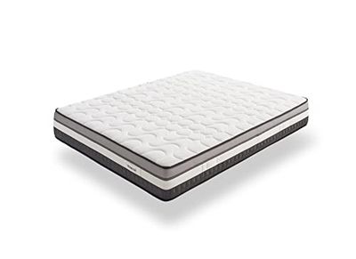 ECCOX - Viscoelastisk Memory Gel Premium Madrass - Höjd 30 cm - HR Nature Care kärna med hög densitet - Kontinuerlig ViscoGel + Supersoft Supersoft Superior Quilt - Medium hög fasthet (135x190 cm)